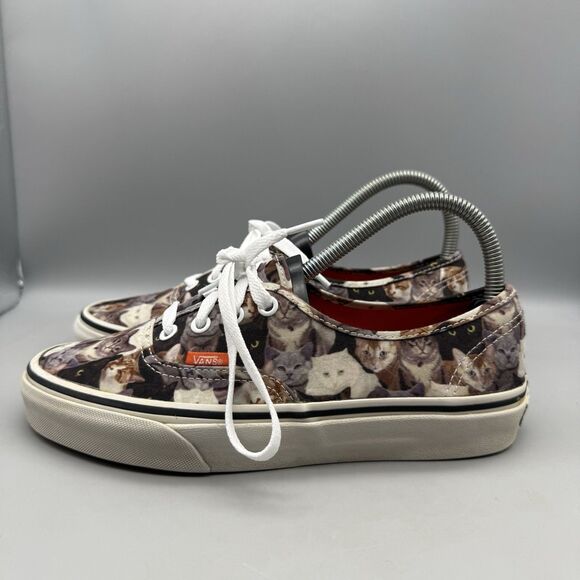 Vans X ASPCA Cat Sneakers Women’s 7.5 Men’s 6 Lace Up Kitty Rare Special Edition - Picture 1 of 7